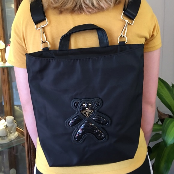 prada teddy bear bag